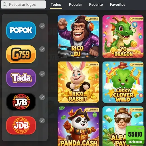 55rio - app exclusivo - Interface do App